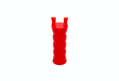 The Beyblade X Full Grip Handle shown in the cherry color against a white background