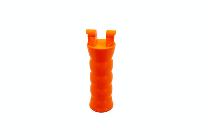 The Beyblade X Full Grip Handle shown in the orange color against a white background