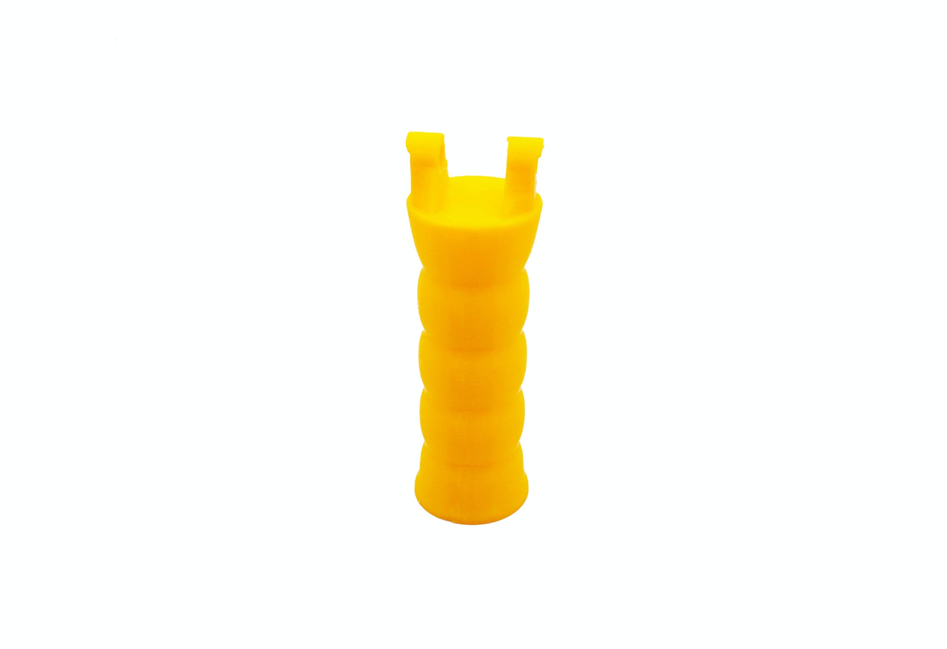 The Beyblade X Full Grip Handle shown in the yellow color against a white background