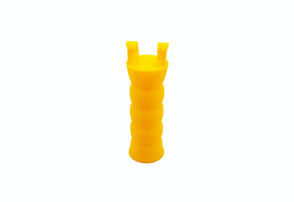 The Beyblade X Full Grip Handle shown in the yellow color against a white background