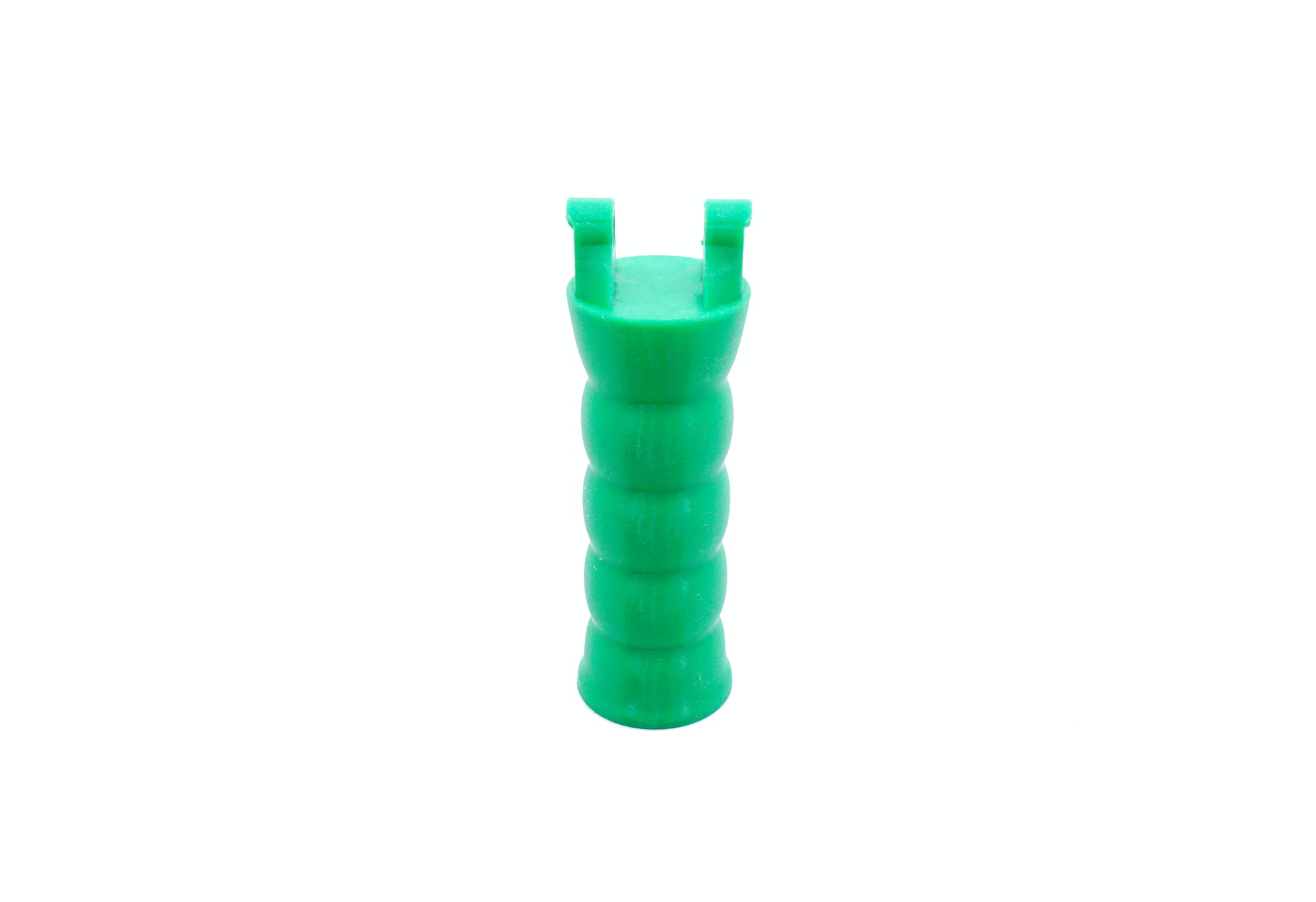 The Beyblade X Full Grip Handle shown in the green color against a white background