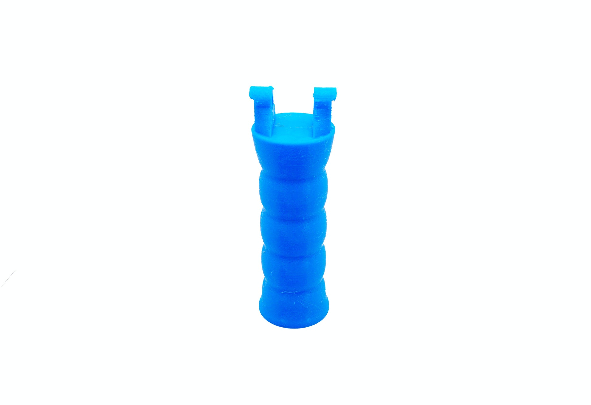 The Beyblade X Full Grip Handle shown in the sky blue color against a white background