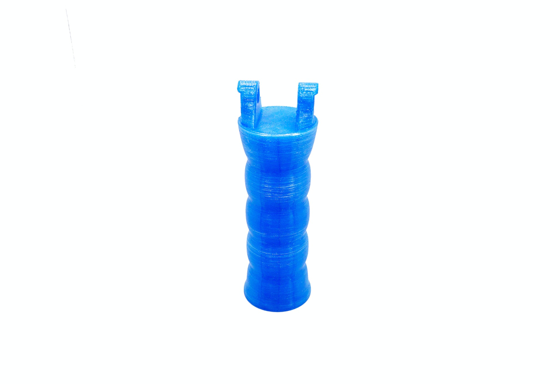The Beyblade X Full Grip Handle shown in the blue color against a white background