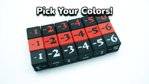 Mini Negative Dice (Set of 8)
