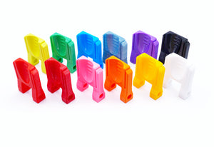 All color options for the Thumb Tab or Thicc Boi, this includes Red, Cherry, Pink, Orange, Yellow, Lime, Green, Sky Blue, Blue, Purple, Black, and White