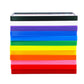 All 12 of the color options of the PSA Card Slab Protector shown. This includes Red, Cherry, Pink, Orange, Yellow, Lime, Green, Sky Blue, Blue, Purple, White, Black