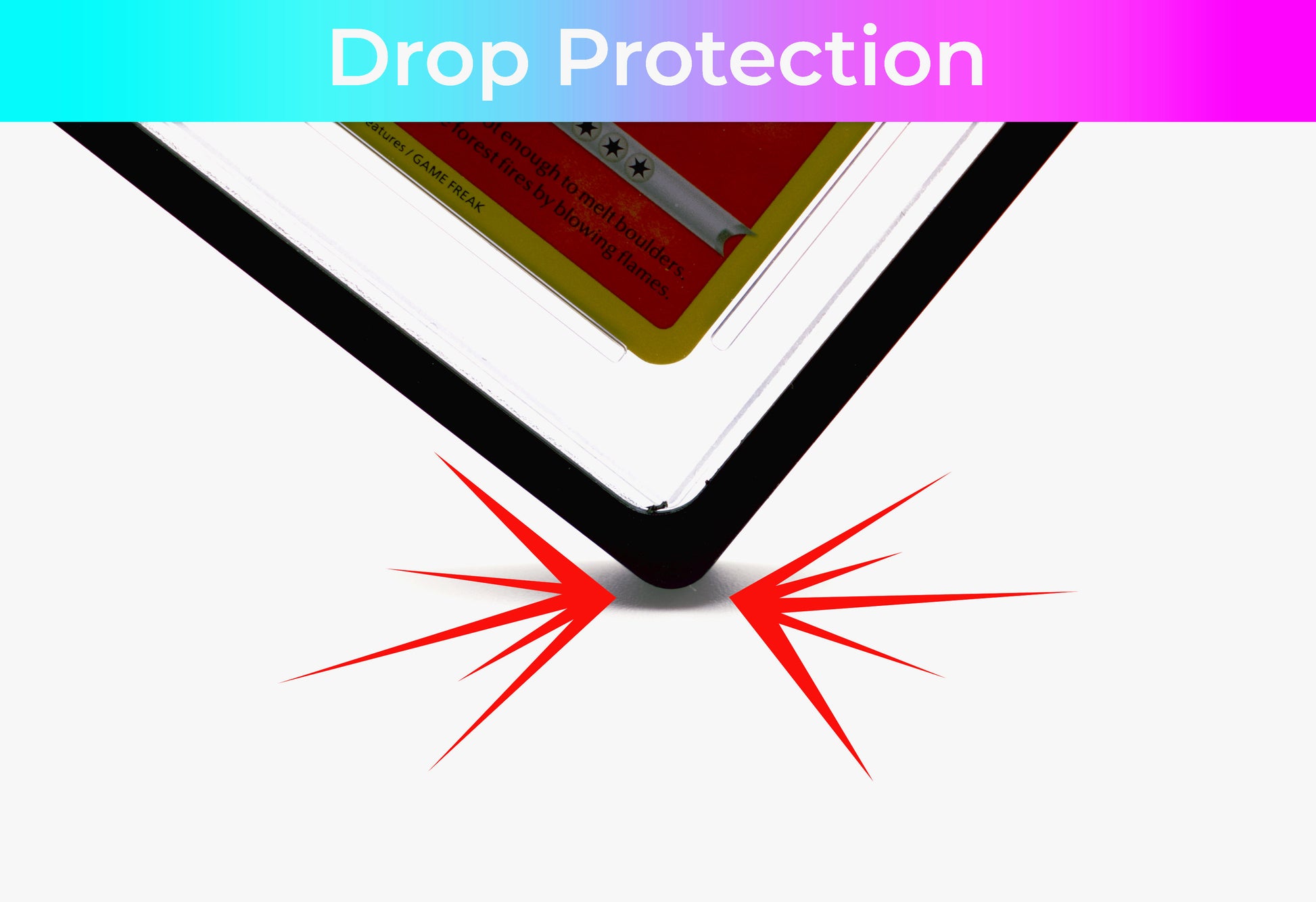 Thanks to the TPU material used all the PSA Card Slab Protectors will keep your cards safe if dropped