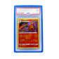 The blue PSA Card Slab Protector shown with Charizard from the Pokemon TCG in it against a white background