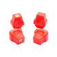 The Stadium Level Locks for Beyblade X stadiums shown in cherry. With two having levels and two without levels. These will work for both Takara Tomy and Hasbro stadiums