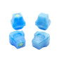 The Stadium Level Locks for Beyblade X stadiums shown in blue. With two having levels and two without levels. These will work for both Takara Tomy and Hasbro stadiums