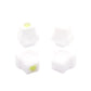 The Stadium Level Locks for Beyblade X stadiums shown in white. With two having levels and two without levels. These will work for both Takara Tomy and Hasbro stadiums