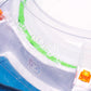 Stadium Level Locks in Orange on the Takara Tomy Beyblade X stadium. With the stadium in a blue case with a sticker for Momo's Models on the front.