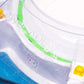Stadium Level Locks in Yellow on the Takara Tomy Beyblade X stadium. With the stadium in a blue case with a sticker for Momo's Models on the front.