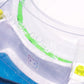Stadium Level Locks in Lime on the Takara Tomy Beyblade X stadium. With the stadium in a blue case with a sticker for Momo's Models on the front.