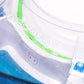 Stadium Level Locks in Blue on the Takara Tomy Beyblade X stadium. With the stadium in a blue case with a sticker for Momo's Models on the front.