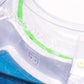 Stadium Level Locks in White on the Takara Tomy Beyblade X stadium. With the stadium in a blue case with a sticker for Momo's Models on the front.