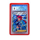 The red CGC Card Slab Protector shown with Skyla from the Pokemon TCG in it against a white background