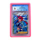 The pink CGC Card Slab Protector shown with Skyla from the Pokemon TCG in it against a white background