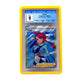 The yellow CGC Card Slab Protector shown with Skyla from the Pokemon TCG in it against a white background