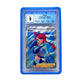 The blue CGC Card Slab Protector shown with Skyla from the Pokemon TCG in it against a white background