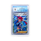 The white CGC Card Slab Protector shown with Skyla from the Pokemon TCG in it against a white background