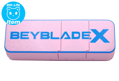 9th Life - Slam Shell deck box in Bubble Gum/Sky Blue for Beyblade X
