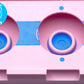 9th Life - Slam Shell deck box in Bubble Gum/Sky Blue for Beyblade X