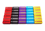 Attack Increase and Decrease markers shown in various colors and showing that each set comes with 3 positive and 3 negative markers. All against a white background