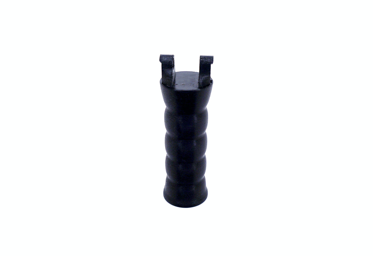 The Beyblade X Full Grip Handle shown in the black color against a white background