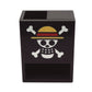 Close up picture of the Strawhats jolly roger version of the One Piece Mini Dice Tower against a white background