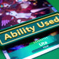 A green Ability Used marker with yellow text shown on top of a Uta card from the One Piece TCG.